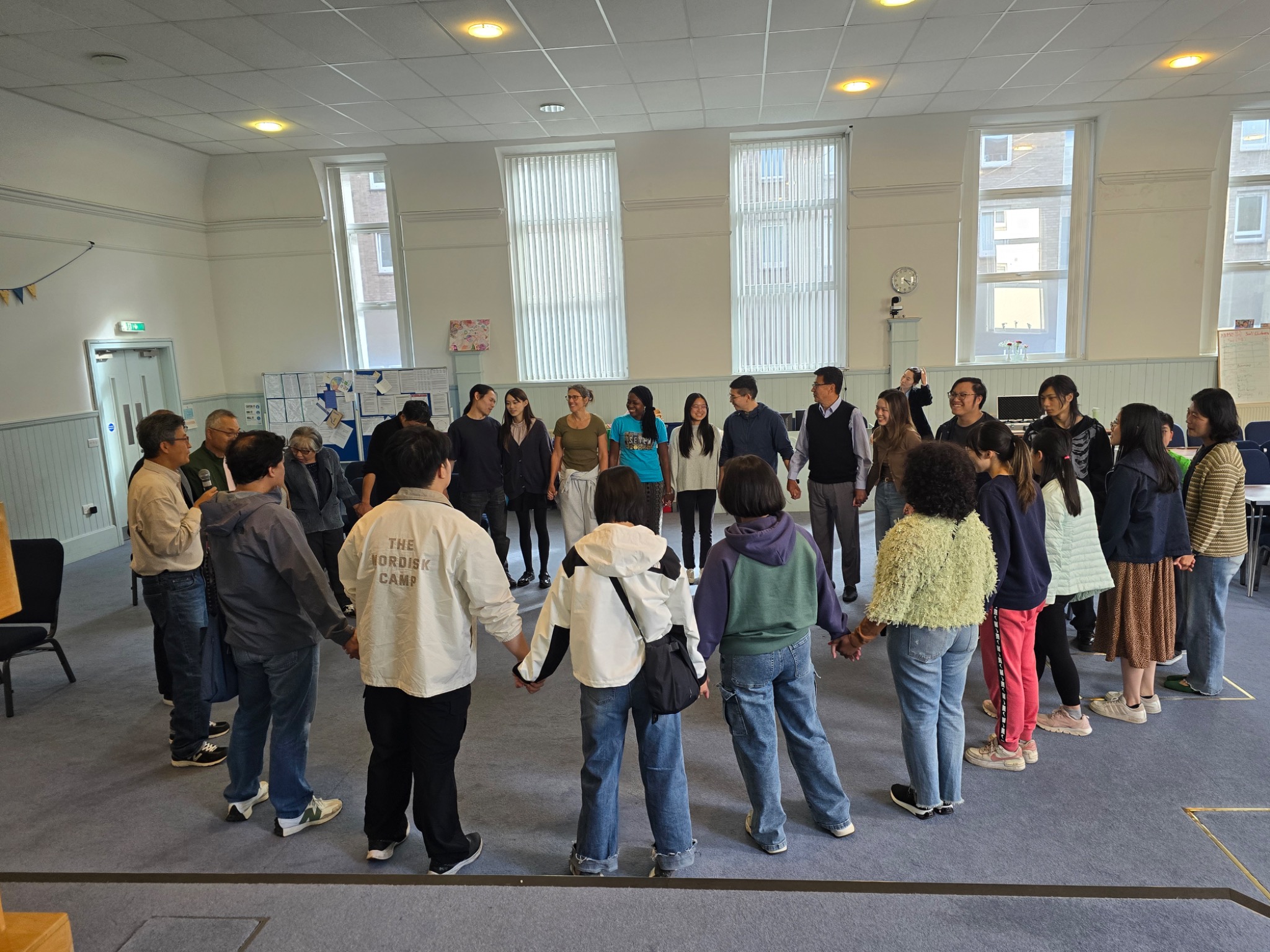 Church community in prayer